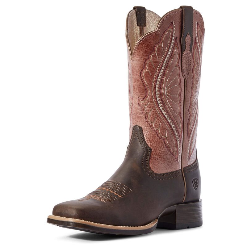 Ariat PrimeTime - Western Laarzen Chocola / Roze Dames - 37222-111